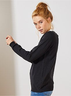 Pull fin col Claudine - Kiabi