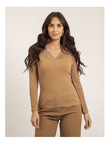 Pull fin col dentelle FALIA