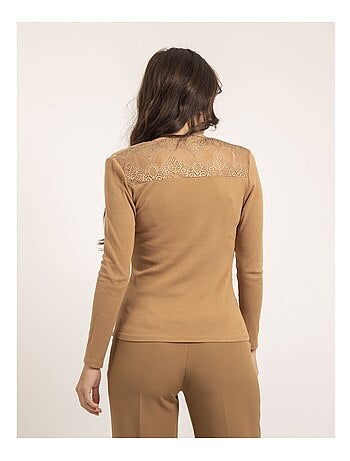 Pull fin col dentelle FALIA
