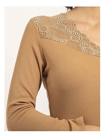 Pull fin col dentelle FALIA