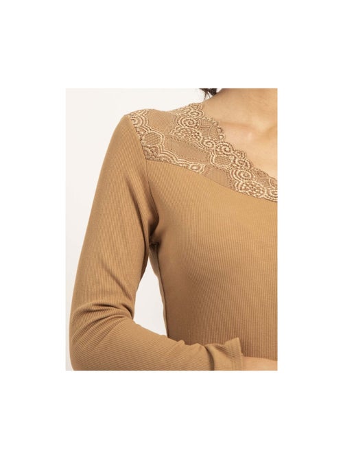 Pull fin col dentelle FALIA - Kiabi