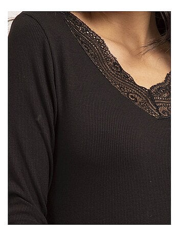 Pull fin col dentelle FALIA