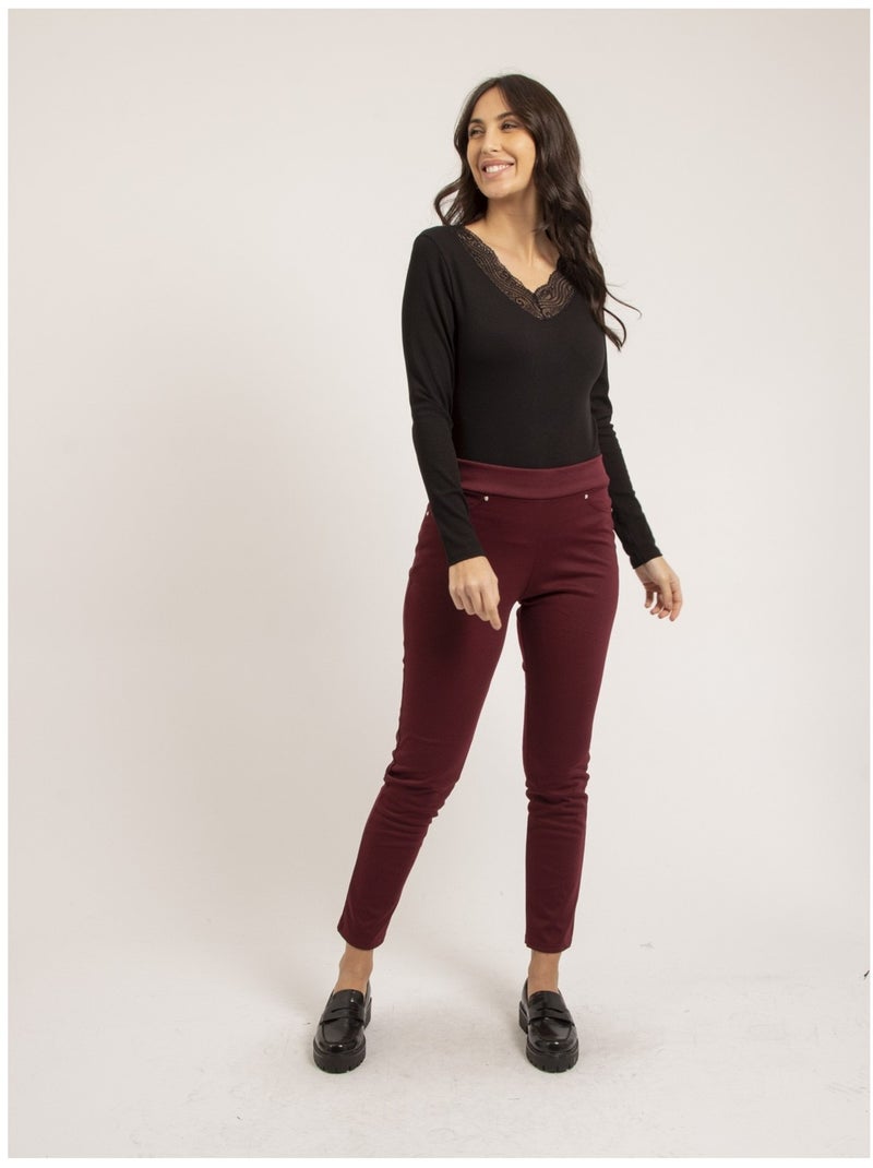 Pull fin col dentelle FALIA Noir - Kiabi