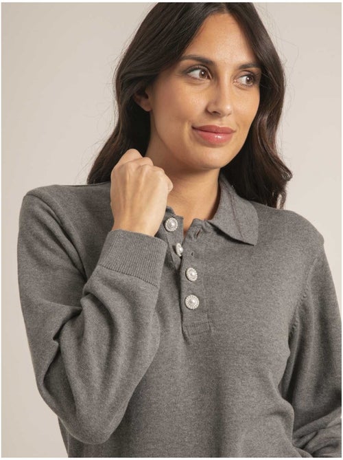 Pull fin col polo KONOR - Kiabi