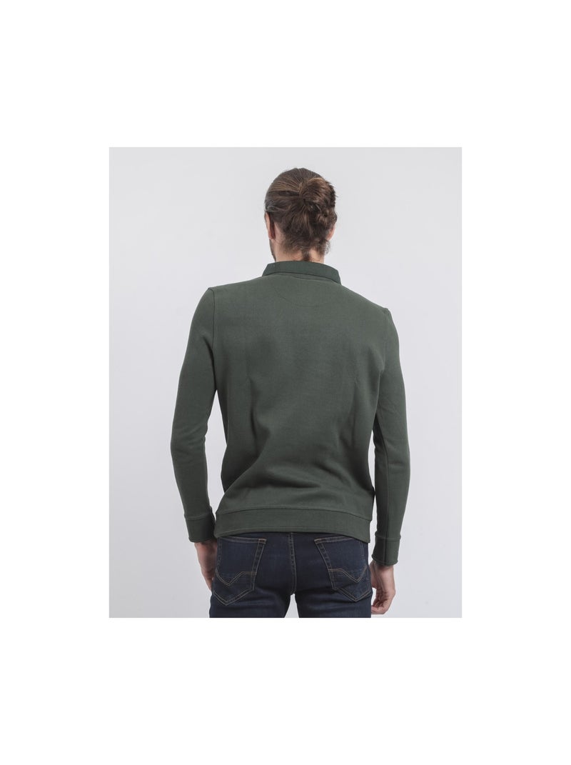 Pull fin col polo WAMITOL Vert foncé - Kiabi
