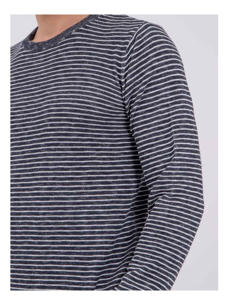 Pull fin col rond ARENO Bleu marine - Kiabi