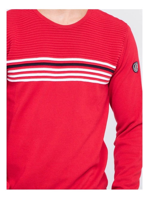 Pull fin col rond coton ACTION - Kiabi