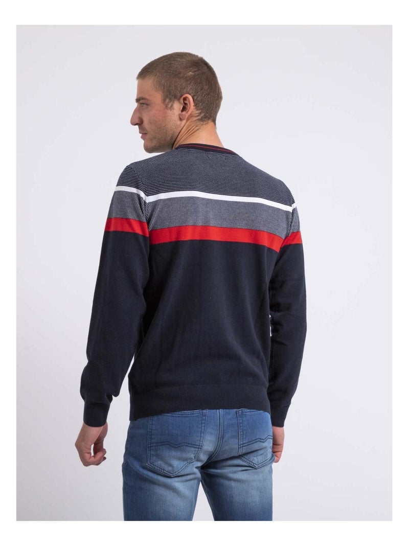 Pull fin col rond coton ARLO Rouge - Kiabi