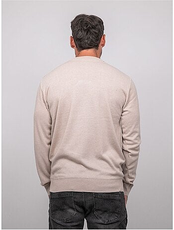 Pull fin col rond jacquard loranch