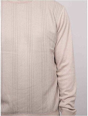 Pull fin col rond jacquard loranch