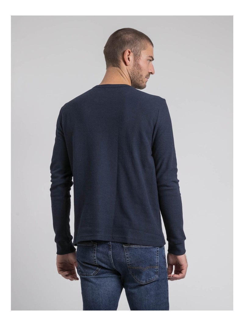Pull fin col rond JILIVIO Bleu marine - Kiabi