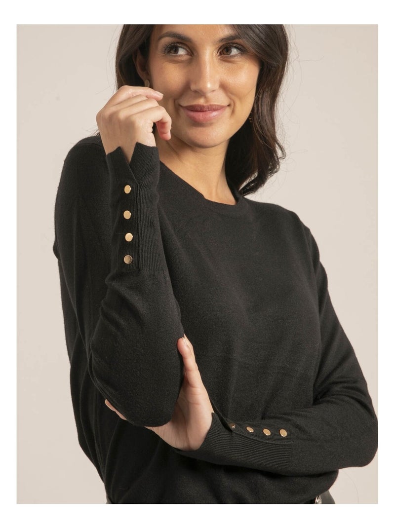 Pull fin col rond KETALIA Noir - Kiabi