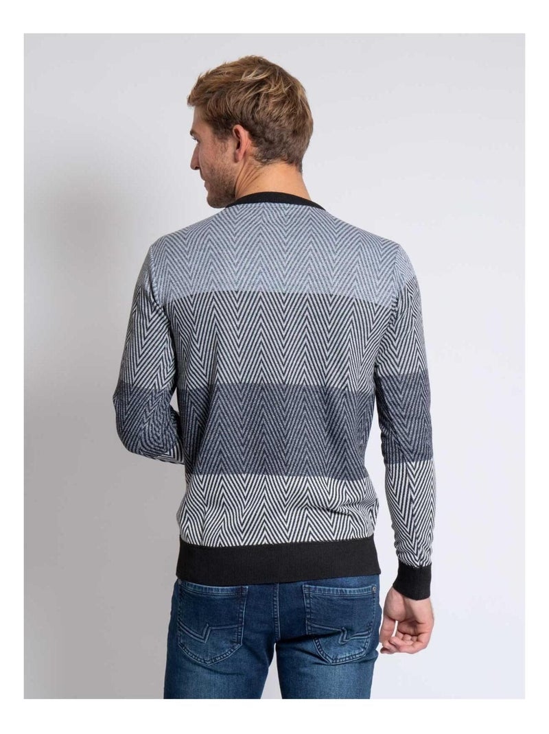 Pull fin col rond lorando Gris foncé - Kiabi