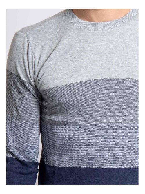 Pull fin col rond losange - Kiabi