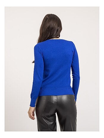 Pull fin col rond strass KAPOLINA