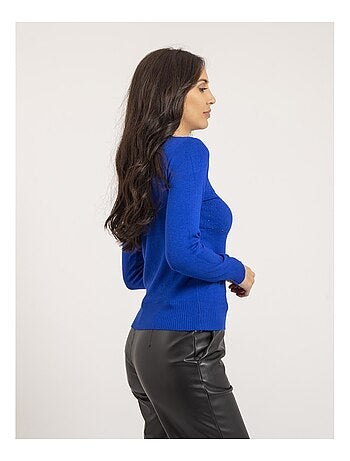 Pull fin col rond strass KAPOLINA