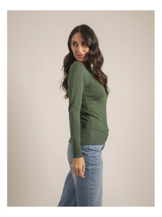 Pull fin col rond strass KAPOLINA