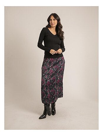 Pull fin col V fantaisie KARISSA