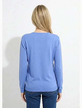 Pull fin col V manches longues - Afibel