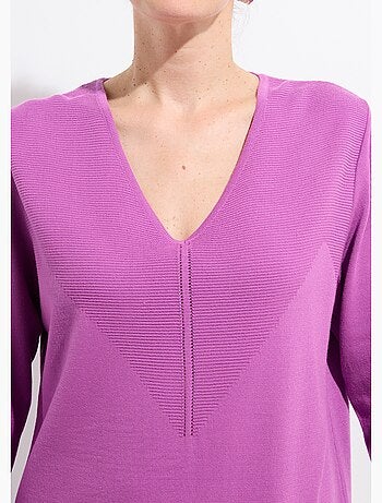 Pull fin col V manches longues - Afibel