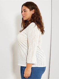 Pull fin effet lin - Kiabi