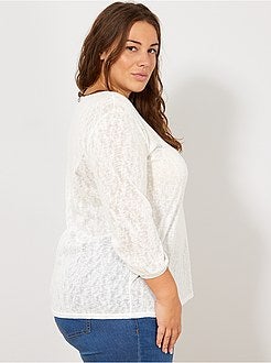 Pull fin effet lin - Kiabi