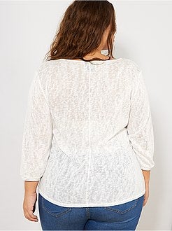 Pull fin effet lin - Kiabi