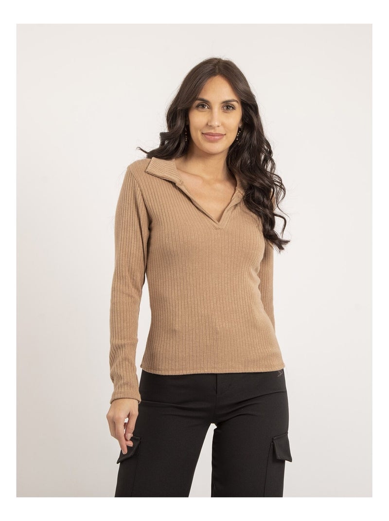 Pull fin KALEDA Beige - Kiabi