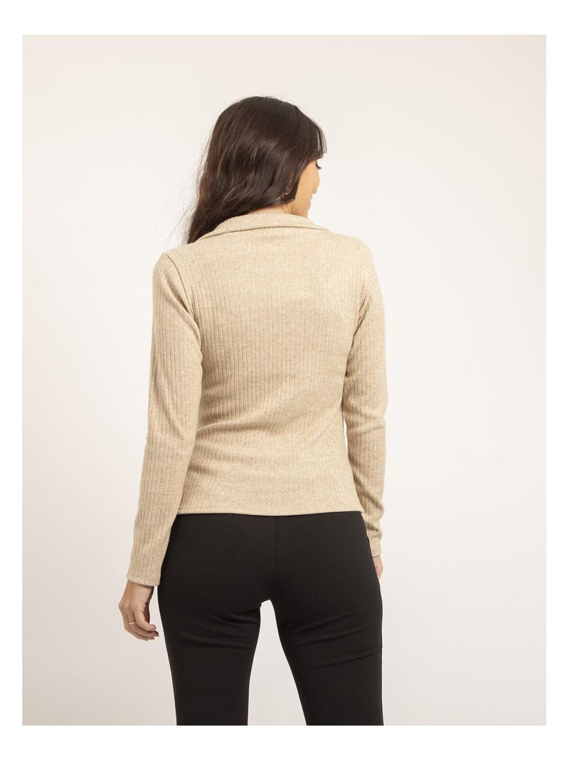 Pull fin KALEDA Ecru - Kiabi