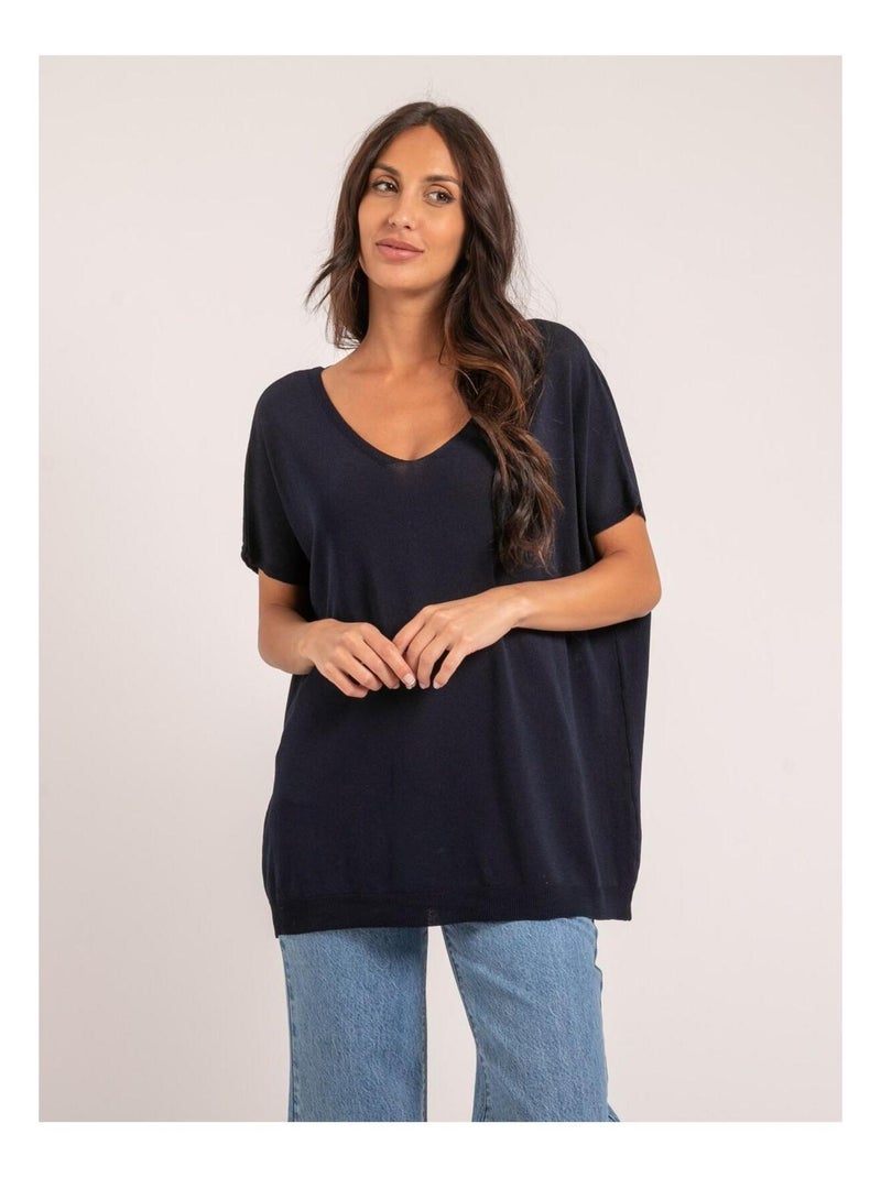 Pull fin KARINI Bleu marine - Kiabi