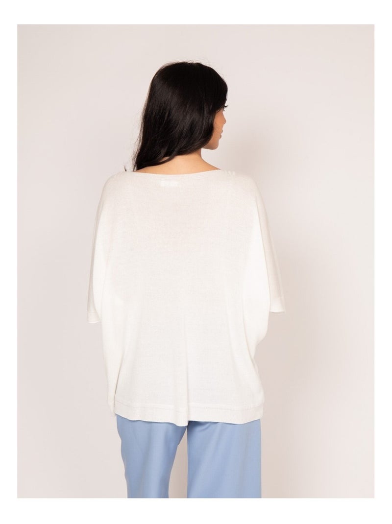 Pull fin KUSMI Blanc - Kiabi