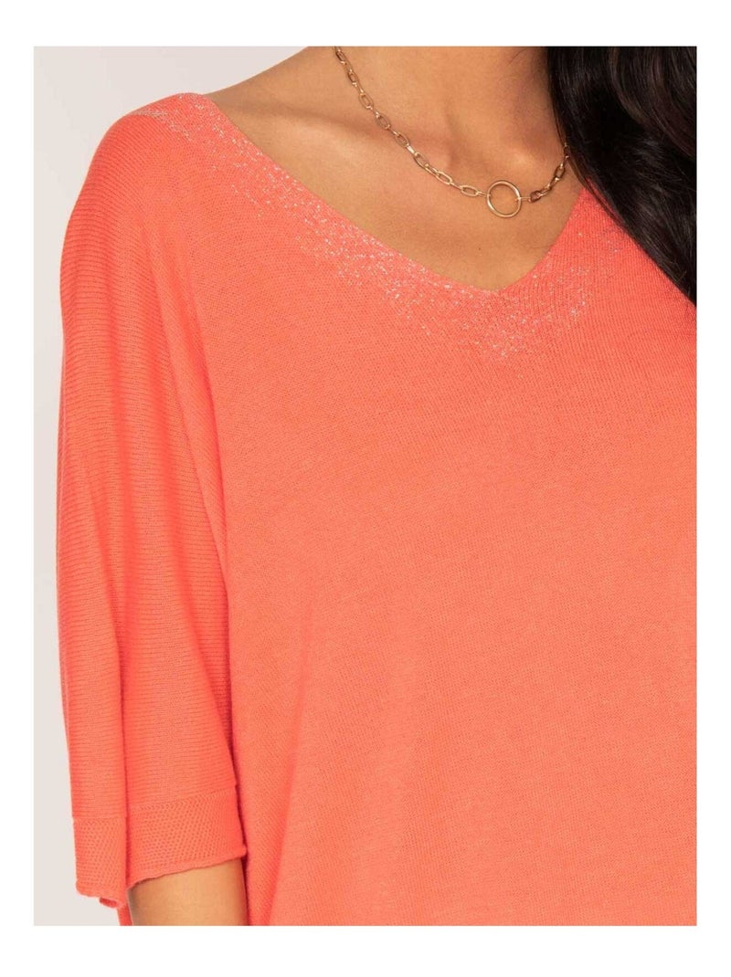 Pull fin KUSMI Orange corail - Kiabi