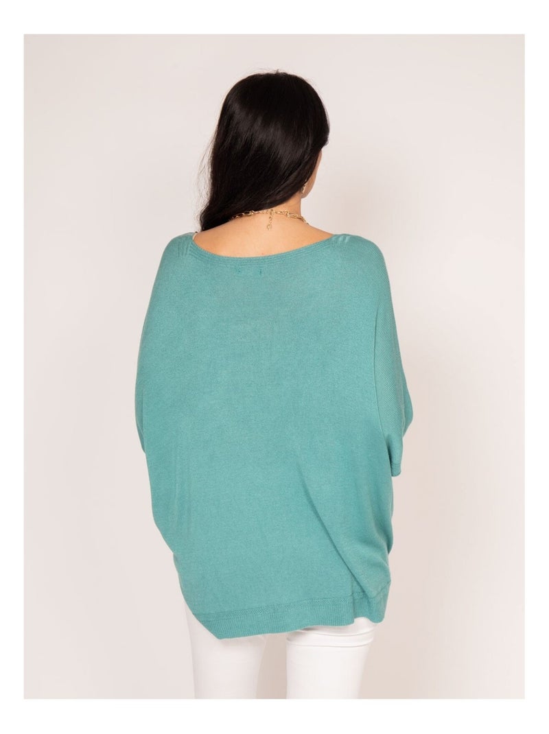 Pull fin KUSMI Vert d'eau - Kiabi