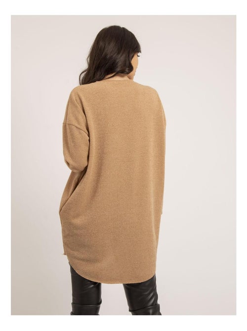 Pull fin long col V KUPRA - Kiabi