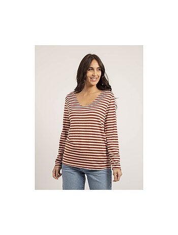 Pull fin marinière rayé kemile
