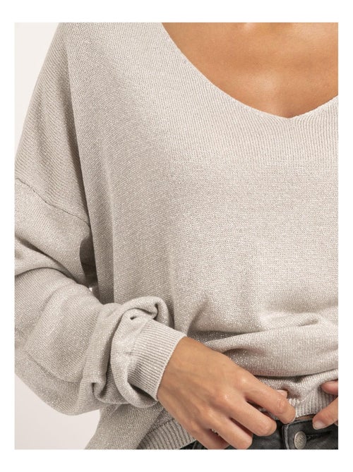 Pull fin paillettes KANGO - Kiabi