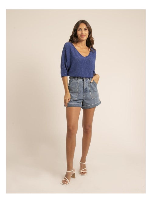 Pull fin paillettes KOLIANE - Kiabi