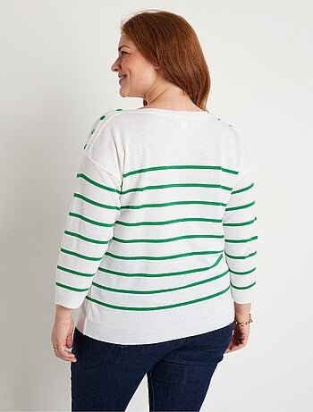 Pull fin rayé