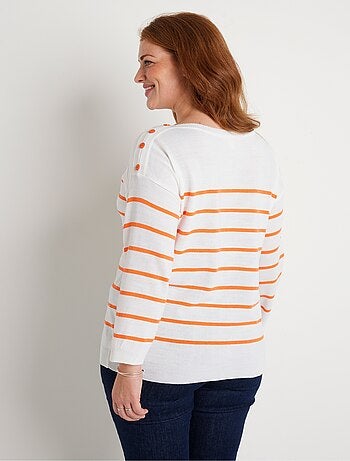 Pull fin rayé