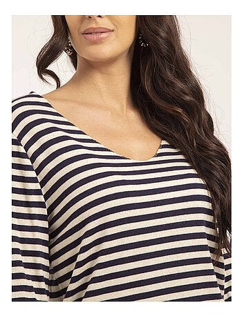 Pull fin rayures KEMILE