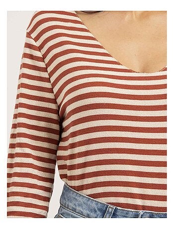 Pull fin rayures KEMILE