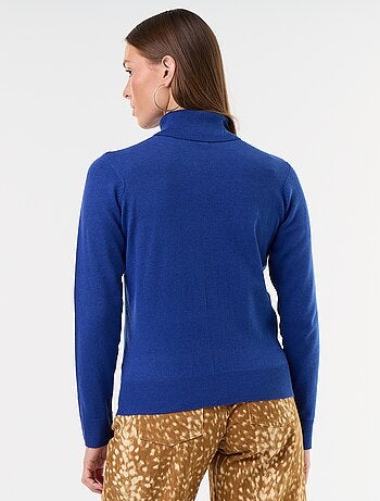 Pull fine jauge col roulé