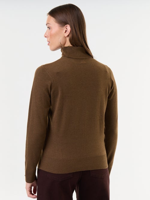 Pull fine jauge col roulé - Kiabi