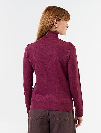 Pull fine jauge col roulé
