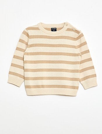 Pull fine jauge encolure boutonnée