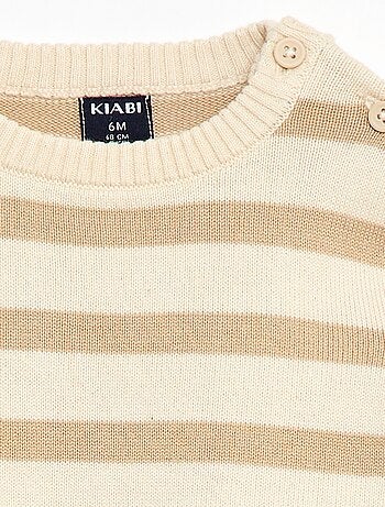 Pull fine jauge encolure boutonnée