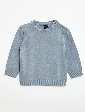 Pull fine jauge encolure boutonnée