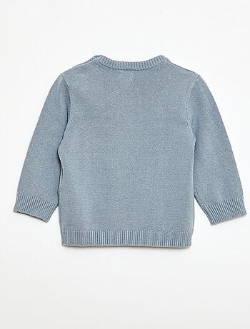 Pull fine jauge encolure boutonnée