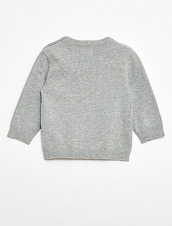 Pull fine jauge encolure boutonnée