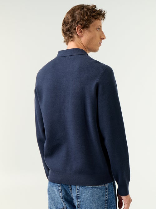 Pull forme polo avec imprimé - Kiabi